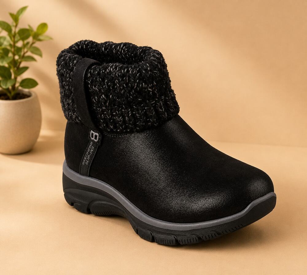 NWT Skechers Women's Easy Going Cozy Weather 2 Slip-Ins Winter Ankle Boots 5.5 M